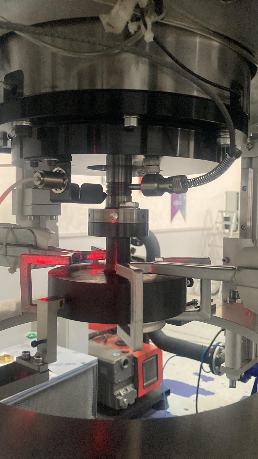 Rotor Spin Test Sistemi rotor bağlantı ve ölçüm arayüzü