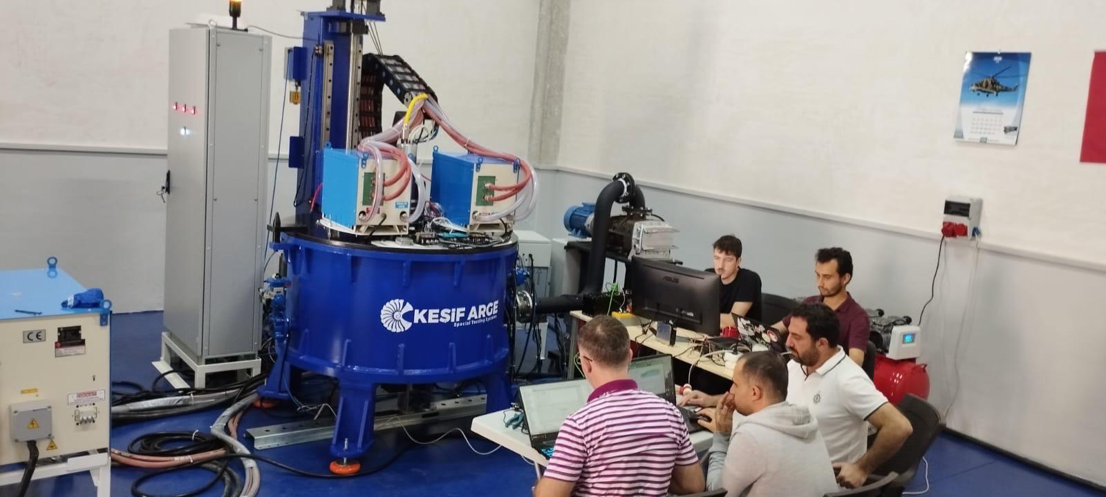 Keşif Ar-Ge Rotor Spin Test Sistemi test ve devreye alma çalışması